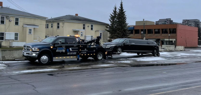 luxury car towing